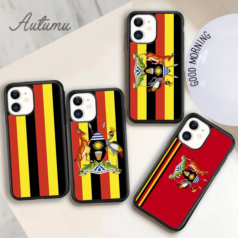 Phone Cases Uganda - Uganda Nationalflagge Wappen Thema Handyhülle für
