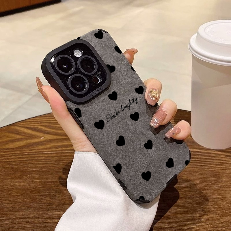 Phone Cases Luxury - Neue luxuriöse schwarze Liebesherz-weiche Handyhülle für