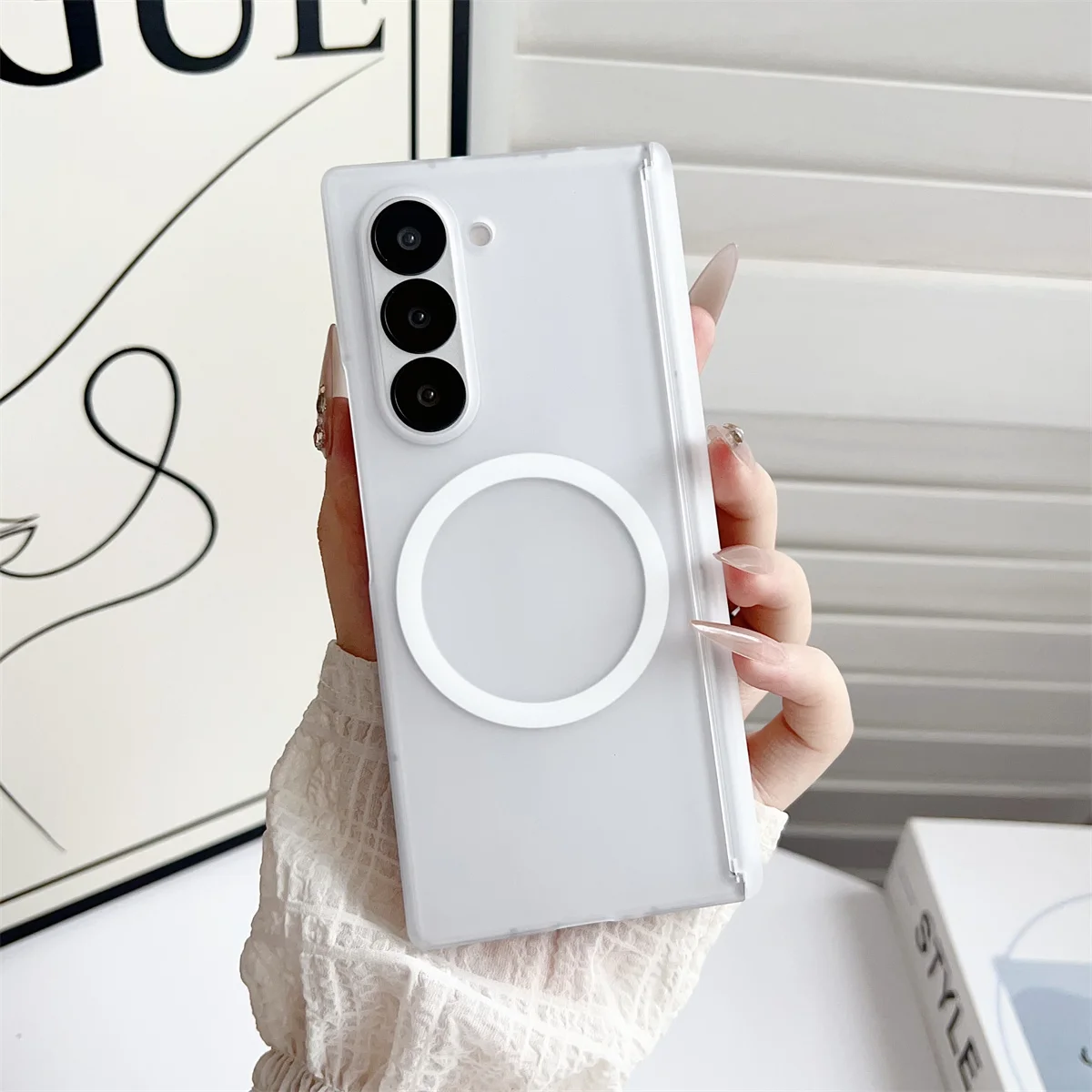 Matte Frosted Case - Magnetische Handyhülle, mattiert, durchscheinend, für Samsung