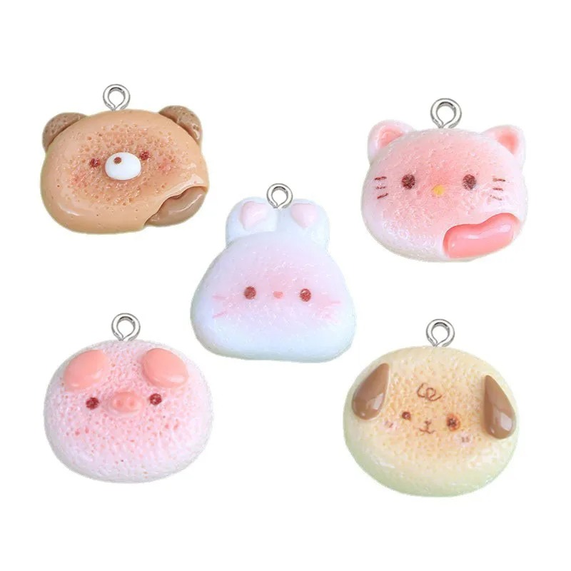 Phone Cases With Charms - 10 Stück glänzende Cartoon-Kaninchen-Harzanhänger, niedliche Hasenanhänger,