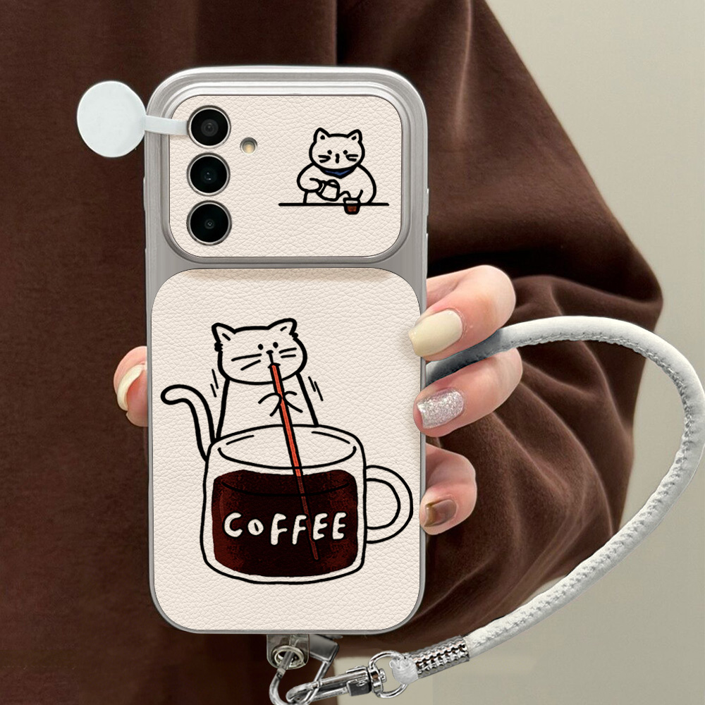 Phone Cases Galaxy S25 - Kaffee-Süße-Katzen-Handyhülle für Samsung S26 S25 S24
