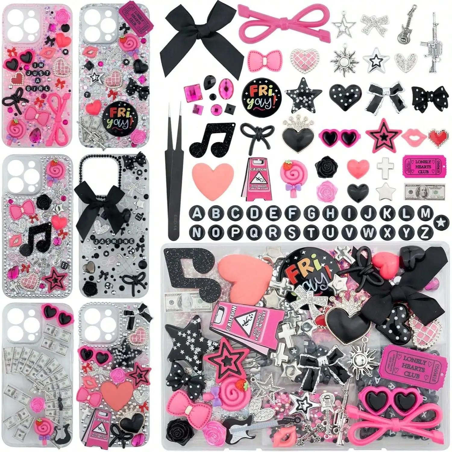 Phone Cases With Charms - 1050-teiliges Set mit Schmuckanhängern für Handyhüllen,