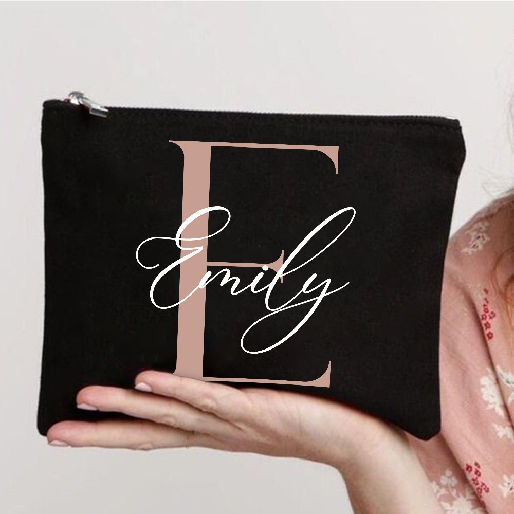 Monogram Custom Case - Personalisierte Kosmetiktasche mit Initialen, Monogramm-Kosmetiktasche, Individuelle