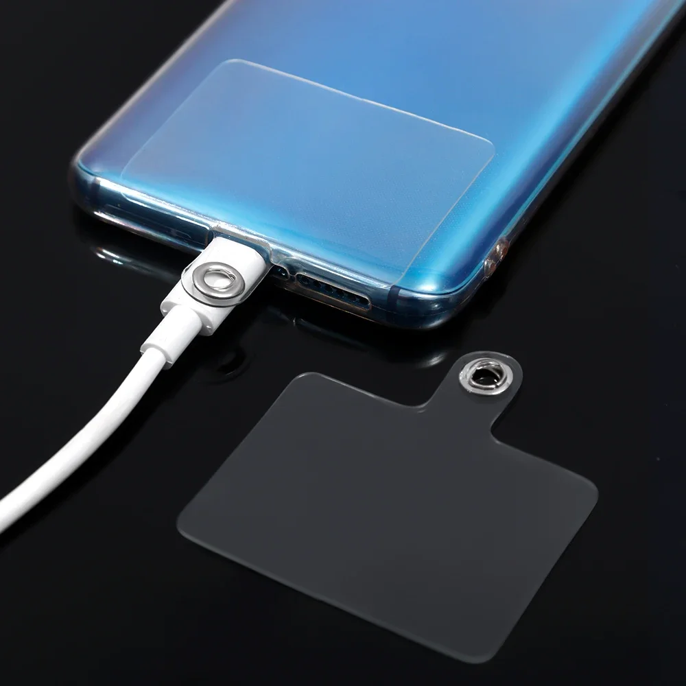 Phone Cases Hong Kong - Universelle transparente Handy-Lanyard-Patches, Anti-Verlust-Verbindungskarten mit Metallöse,