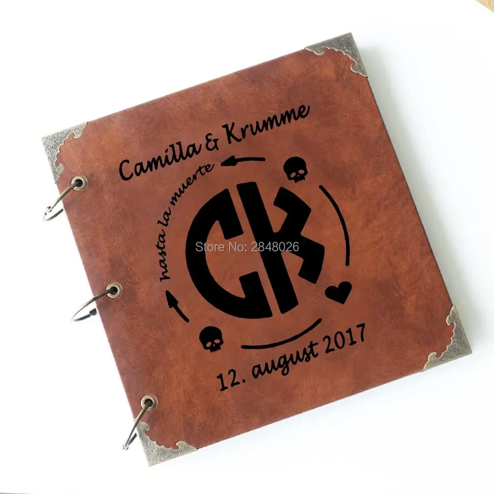 Monogram Custom Case - Monogramm Zucker Liebe Hochzeitsgästebuch, individuelles Hochzeitsgästebuch
