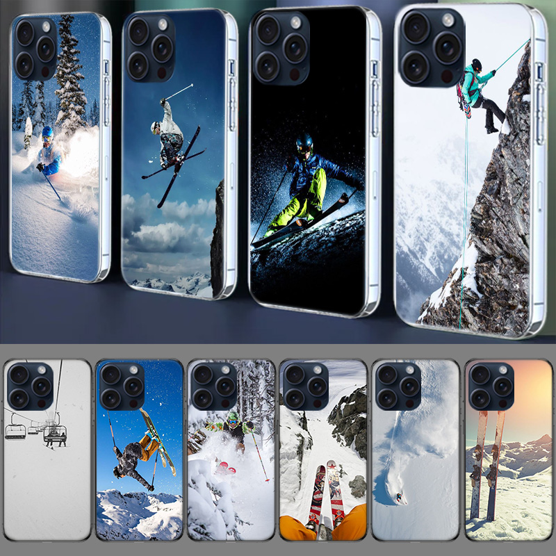 Apple Iphone 15 Pro Max - Skifahren Schnee Snowboard Ski Handyhülle für