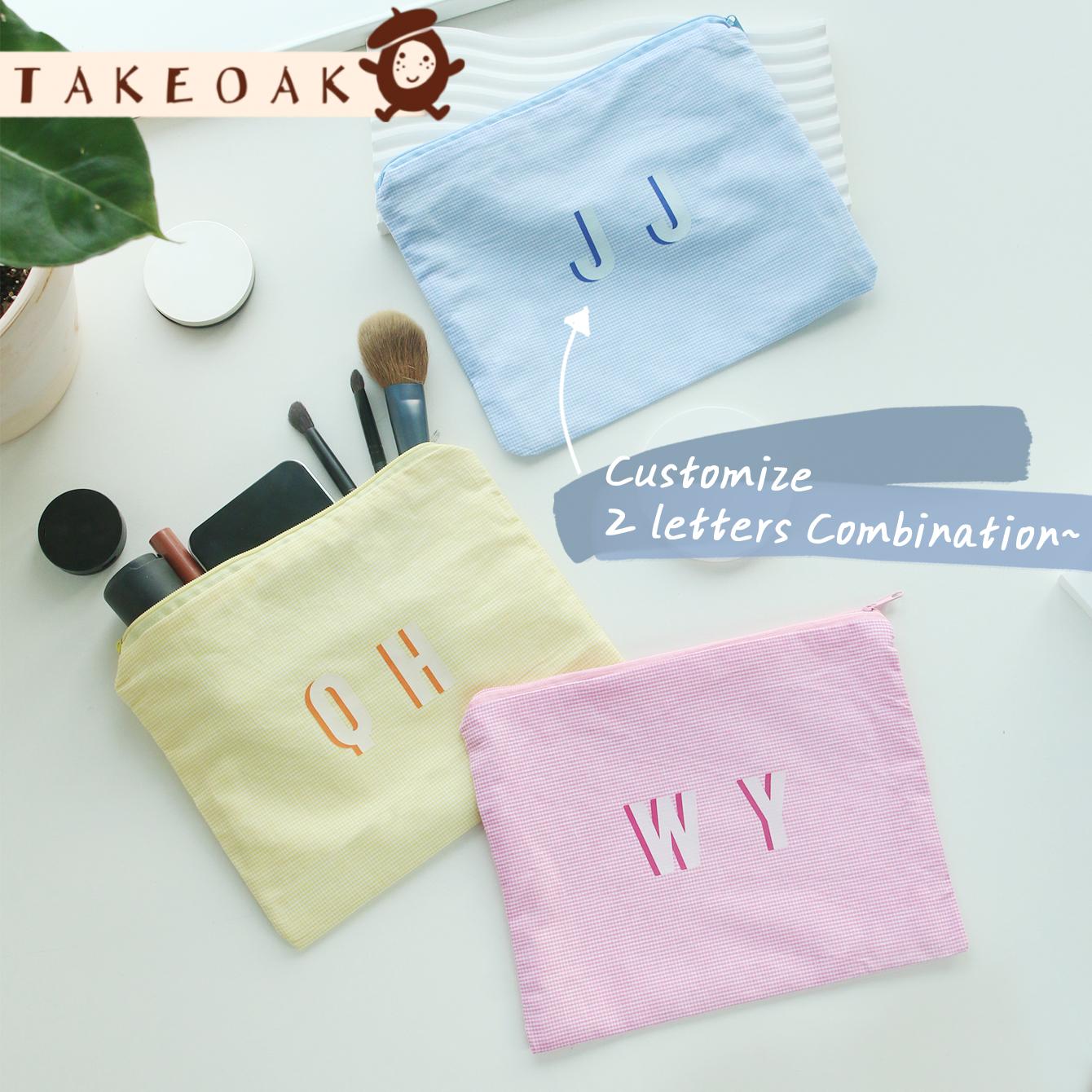 Monogram Custom Case - Personalisierte Kosmetiktasche mit 2 Initialen, weicher
