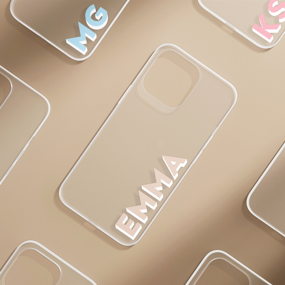 Weiche klare Anfangs buchstabe – Monogram Custom Case Bewertung und Preis