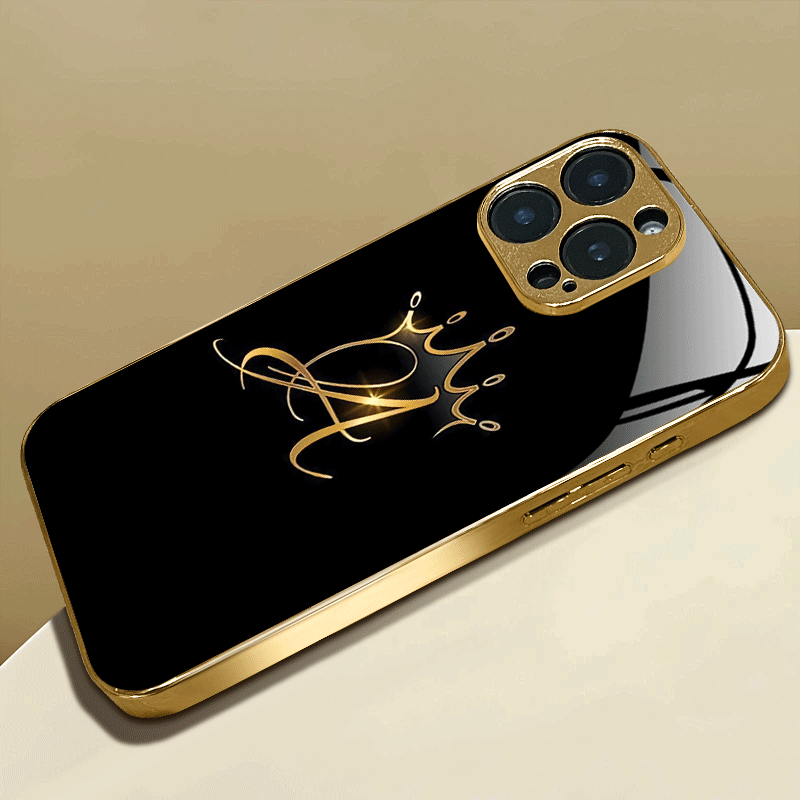 Edle goldene Krone mit Monogra – Monogram Custom Case Bewertung und Preis