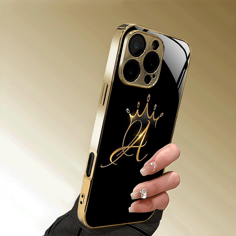 Edle goldene Krone mit Monogra – Monogram Custom Case Bewertung und Preis