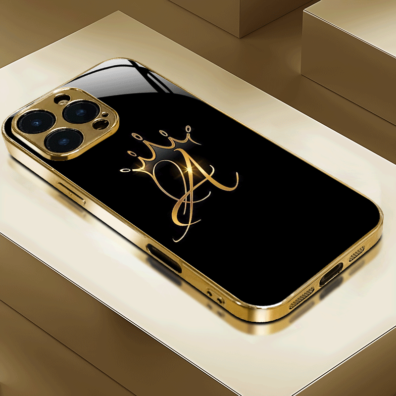Edle goldene Krone mit Monogra – Monogram Custom Case Bewertung und Preis