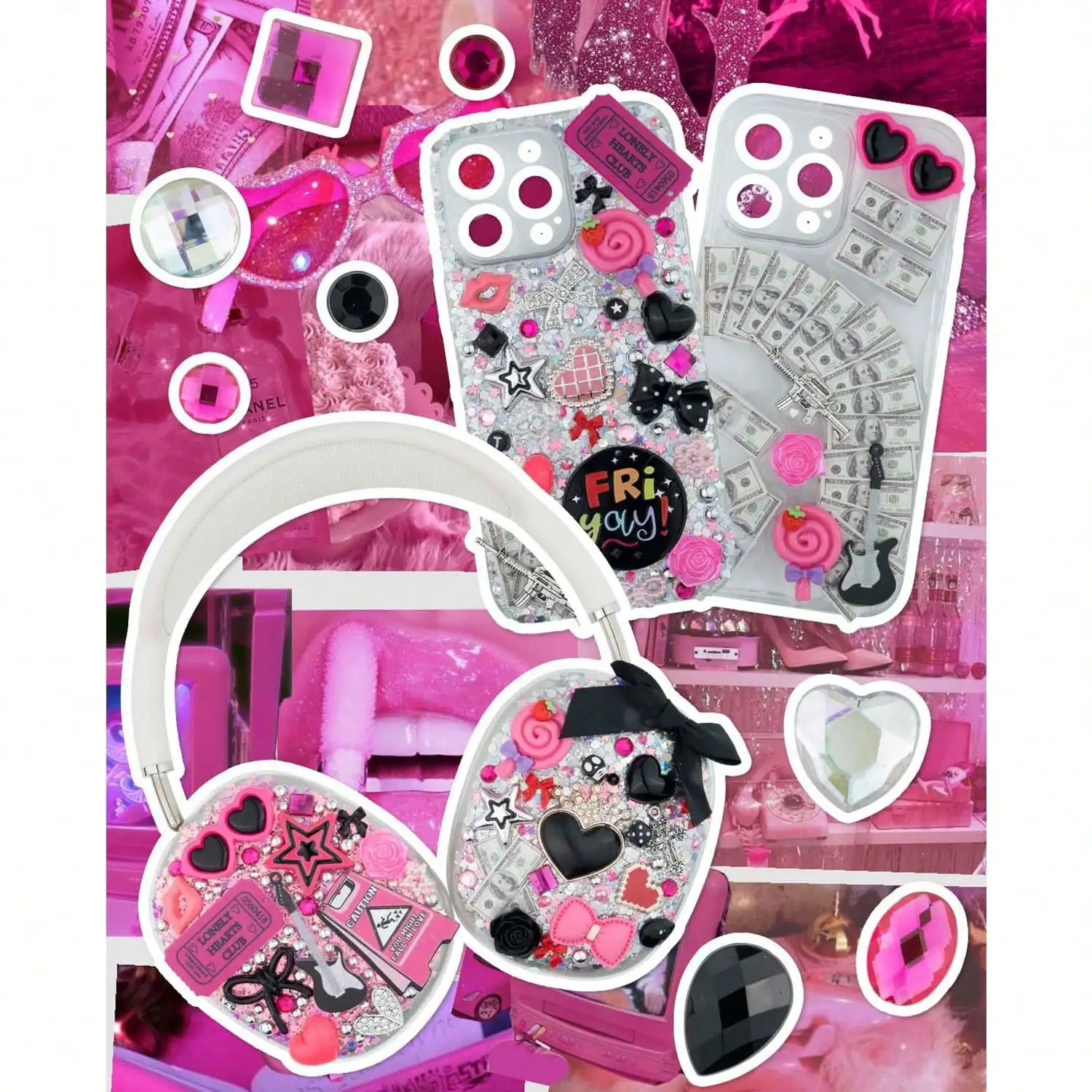 1050-teiliges Set mit Schmucka – Phone Cases With Charms Bewertung und Preis