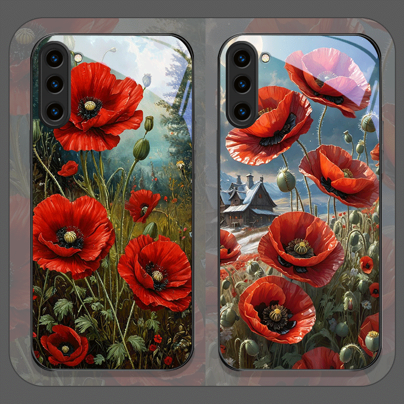 Retro Mohnblumen-Blütenmuster  – Phone Cases Galaxy S25 Bewertung und Preis