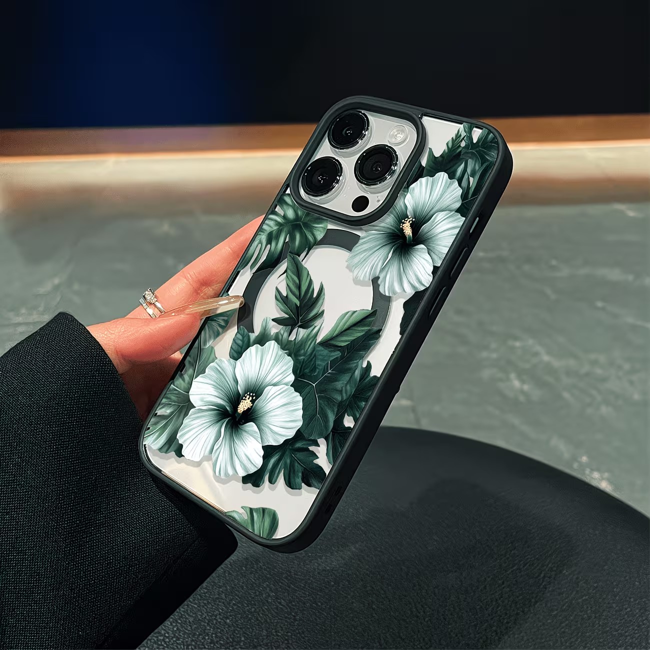 Grüne Blumenmuster Handyhülle  – Phone Cases Magsafe Bewertung und Preis