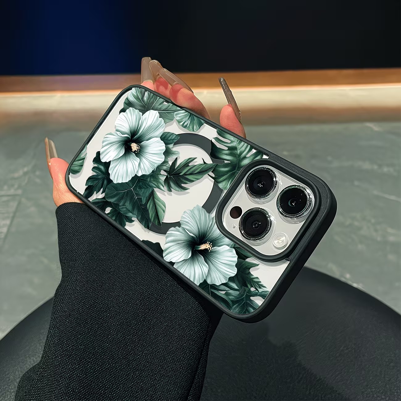 Grüne Blumenmuster Handyhülle  – Phone Cases Magsafe Bewertung und Preis